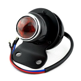 Motorcycle Tail Lights Taillight Round Running Brake License Plate Light/Rear Fender Bracket Light Compatible for Harley Bobber Cafe Racer Cruiser Honda Shadow Yamaha Suzuki