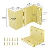 goldenwarm 6 Pack Gold Swing Clear Expandable Door Hinges, 3.5"