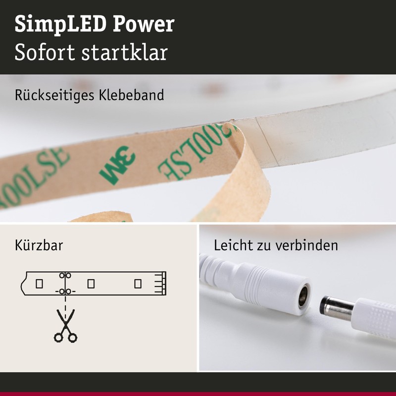 Paulmann 78957 LED Strip SimpLED Power 5m with Cord dimmer