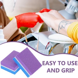 WOONEKY 50pcs Nail Art Sponge Buffer Blocks Dual Sided Nail Files for Women Men Manicure Tools Easy to Use Safe and Practical for Manicures