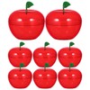 Garneck 8Pcs Red Apple Shape Candy Box Plastic Apple Container
