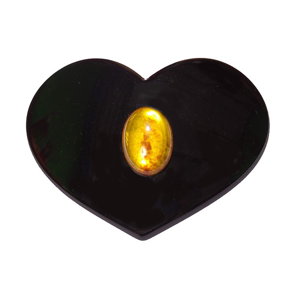 Caravan Caravan black heart made in france decioarted with amber