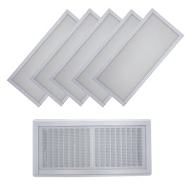 MODERN WAVE - Extra Strong Magnetic Air Vent Screen Cover for Floor 5-Pack (5" x 13", White)