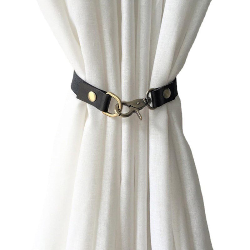 jojobasec Leather Curtain Tie Backs Leather Drapery Tiebacks Window Holdbacks