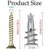 54 Pcs Plasterboard Fixings Heavy Duty with Plasterboard Screws,Self Drill