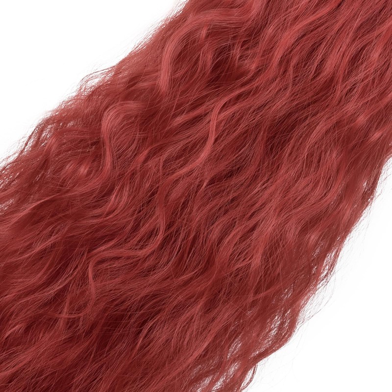 TESS Ponytail Extensions, 80 cm, Red, Corn Wave Braid Hair