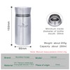 Boundless Voyage 280ml Titanium Vacuum Flask Insulated Bottle Portable Slim