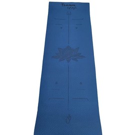 Yoga Mat (183 x 61 cm) Including Carry Strap - Gymnastics and Fitness Mat Extra Non-Slip in 6 mm Thickness - Sports and Yoga Mat for Gym, Workout and Yoga - Sports Mat for Home (Blue)