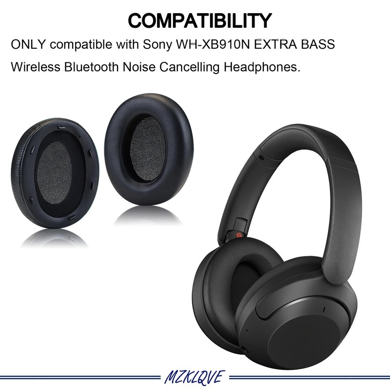 WH-XB910N Ear Pads - Replacement Earpads for Sony WH-XB910N Headphones(Black)