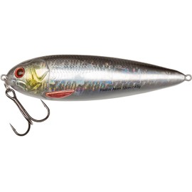Abu Garcia Rattlin' Atom Hard Bait Fishing Lure - Extra Loud Rattle & Sharp Treble Hook, Silver Roach