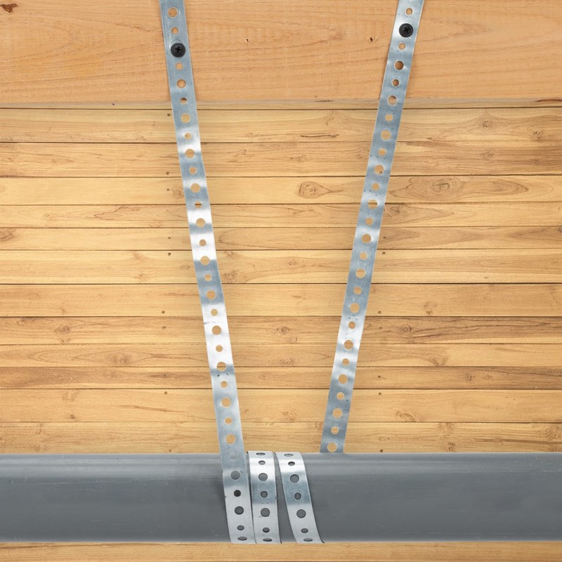 AxiSculpt 2Pack Galvanized Pipe Hanger Strap Metal Pipe Strap 3/4-Inch