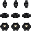 9 PCS Hex Clamping Nuts Knob,Star Shape Handle Nuts (M6)