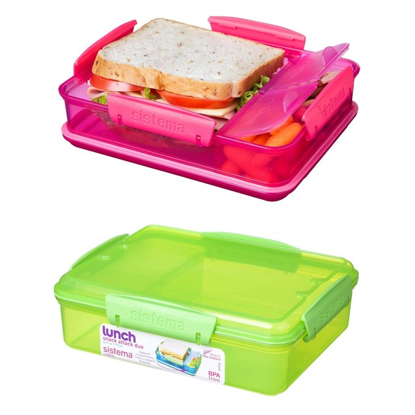 System  Lunch to Go, Polypropylene, 3 Compartments, 0.97 LT, Assorted