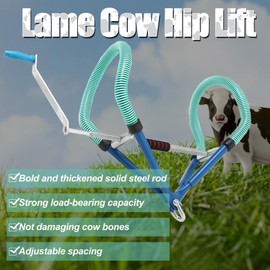 HQHAOTWU Cow Hip Lift for Postpartum Milking Farm Supply Stand Animal Lame Cow Hip Clamp Steel Support Stand Up Assist Tool Adjustable Cattle Gummed Clamps Suitable for Different Kinds of Cows