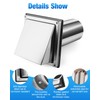 WENHUALI 4" Dryer Vent Cover Outside with Screen, Detachable Pipe