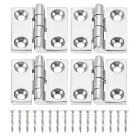 Yetaha 4 Pack Heavy Duty Boat Hinges, Stainless Steel Marine Grade Hinge, Casting Cabinet Door Hinge with Screws, 1.5 inch x 1.5 inches (38mm X 38 mm)
