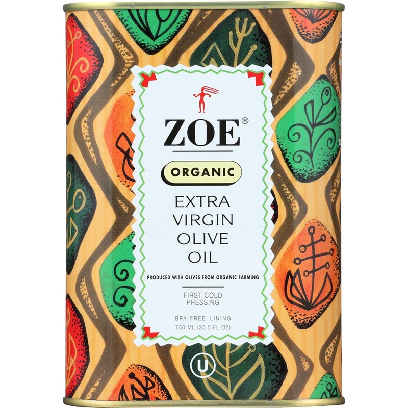 Zoe Organic Extra Virgin Olive Oil, 25.5-Ounce Tin