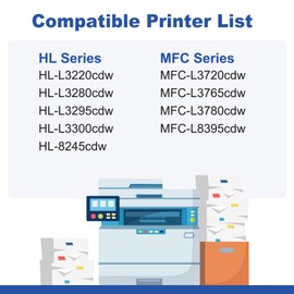 TN229XL 229XL TN229 High Yield Toner Cartridge Compatible Replacement for Brother TN229XL TN229 Works with Brother MFC-L3720CDW MFC-L3765CDW MFC-L3780CDW HL-L3220CDW HL-L3280CDW Printer (4-Pack)