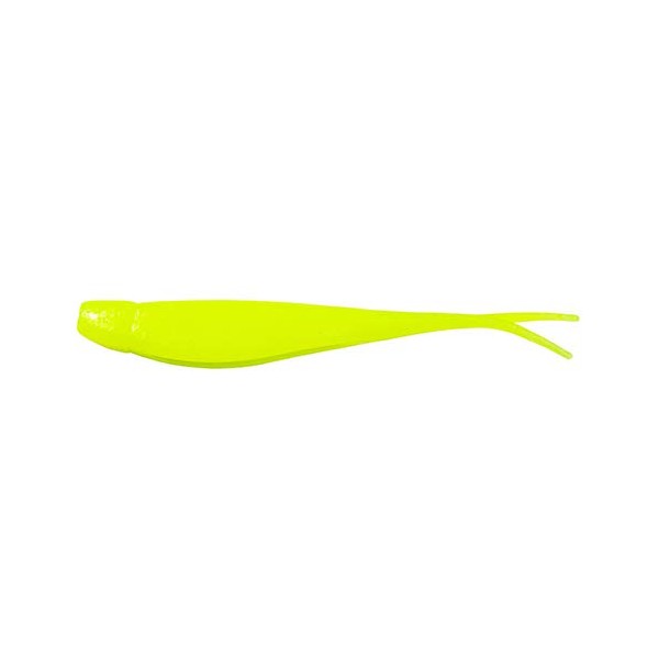 Z-man, Scented Jerk Shadz Soft Bait, Freshwater/Saltwater, 7" Length, Chartreuse, Package of 4
