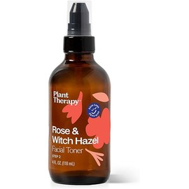 Plant Therapy Rose & Witch Hazel Facial Toner 4 oz Helps Minimize The Look of Pores, Balances Excess Oil & Shine, Hydrating & Soothing