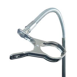 SHELANDY Dog Pet Grooming Table Hair Dryer Stand Hose Tube Holder Hands-Free Stainless Steel Groomers Adjustable Third Arm with Clamp