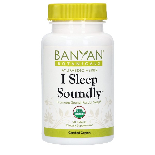 Banyan Botanicals I Sleep Soundly – Organic Herbal Sleep Supplement with Ashwagandha & Chamomile – 90 Tablets – Non-GMO Sustainably Sourced Vegan