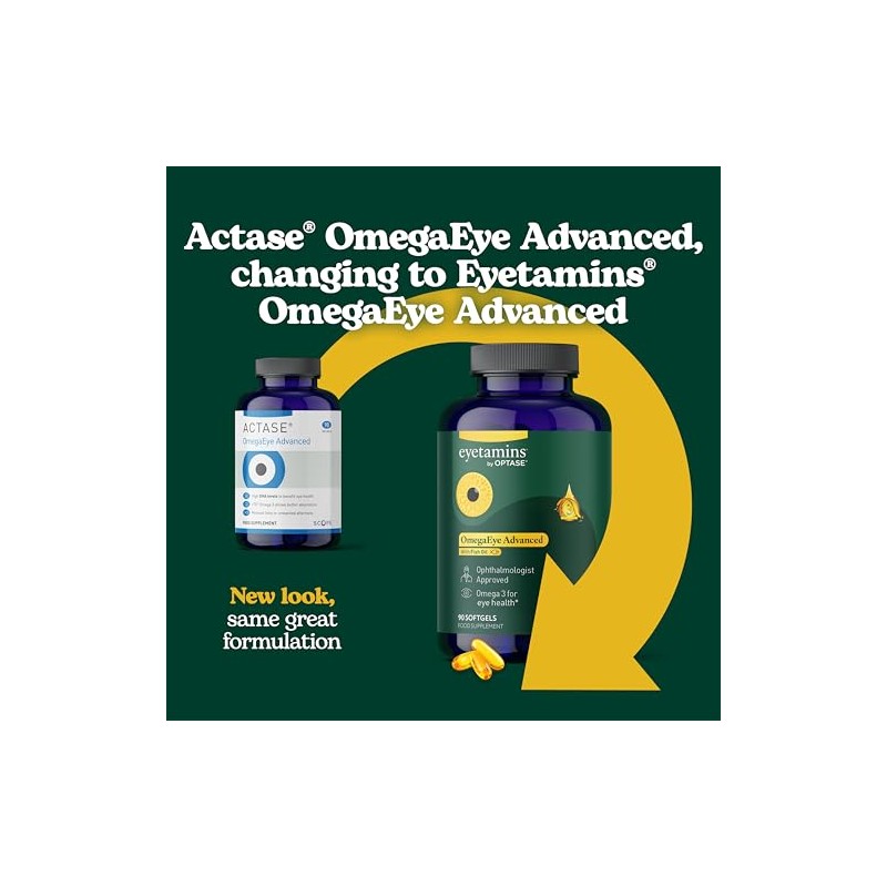 Eyetamins OmegaEye Advanced High-Strength Omega-3 with DHA & EPA for