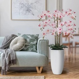 CGH Faux 4 Foot Phalaenopsis Orchid Arrangement with Modern Style Planter - Pink Ombre