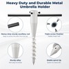 EUIJOIP 17" Stainless Steel Screw-in Ground Stakes - Extra-Long Spiral