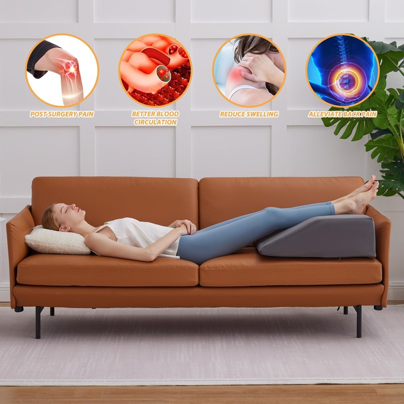 Bedluxe Leg Elevation Pillows, Leg Pillows for Sleeping, Cooling Gel