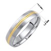SILVEGO Women's and Men's Stainless Steel Gold Plated Line Wedding