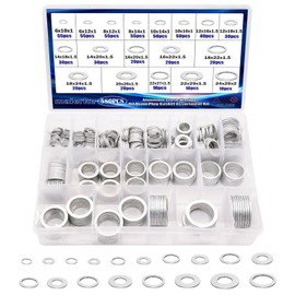 maierke maierke 580PCS Crush Washer Oil Drain Plug,18 Sizes Aluminum Oil Drain Plug Gasket Assortment,Automotive Engine Crush Washers (M6 M8 M10 M12 M14 M16 M18 M20 M22 M24)
