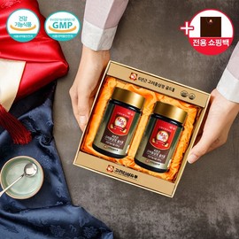 Korea Ginseng Distribution 고려인삼유통 6년근 고려홍삼정 골드 250g x 2병 진세노사이드 10mg 건강기능식품 Korean Red Ginseng Extract Gold 250g x 2 bottles, 6-Year-Old Ginseng, 10mg Ginsenosides, Health Supplement