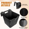 MIYABALA Horse Feed Bucket,15 Quart Plastic Hook Over Horse Feeder
