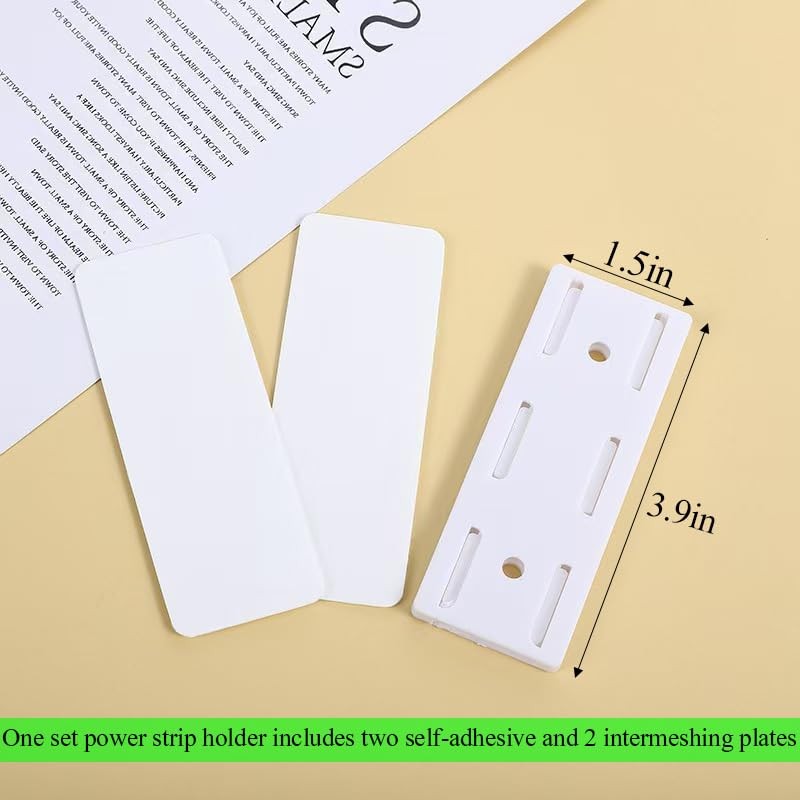 6Pcs Self Adhesive Power Strip Holder for Power Strip Mount,