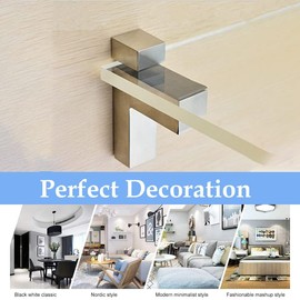 Litensh Pack of 4 Adjustable Shelf Brackets, Shelf Brackets, Bathroom Shelf Brackets, Glass Shelf Holder, Wall Mount for 3-36 mm Thick Shelf