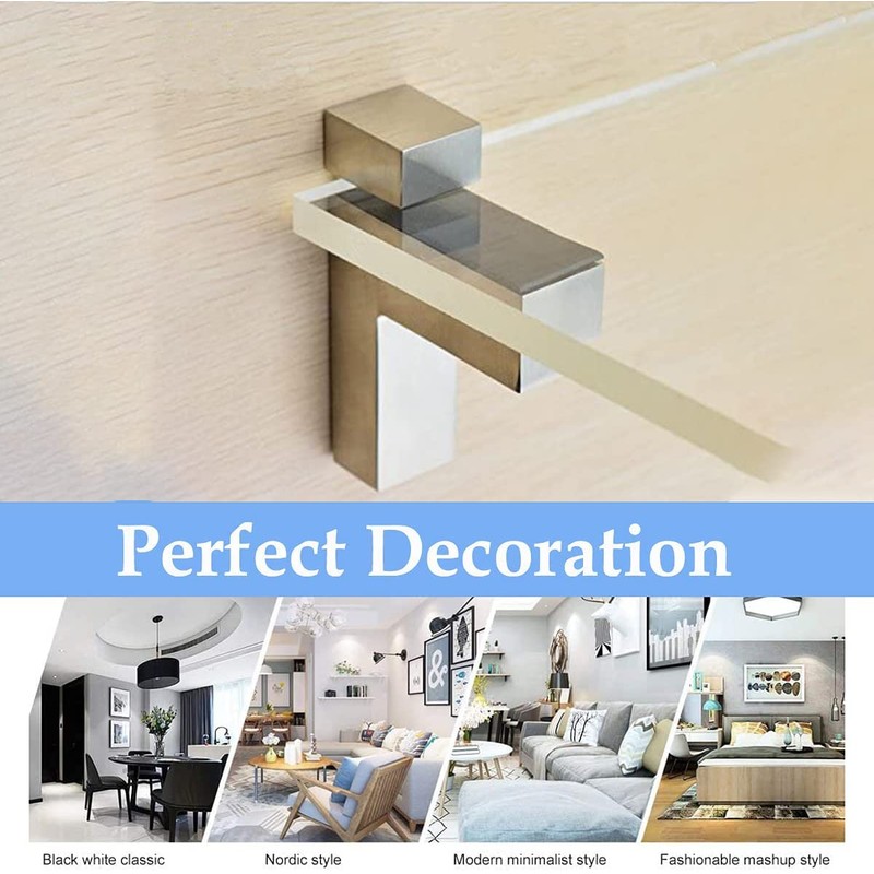 Litensh Pack of 4 Adjustable Shelf Brackets, Shelf Brackets, Bathroom