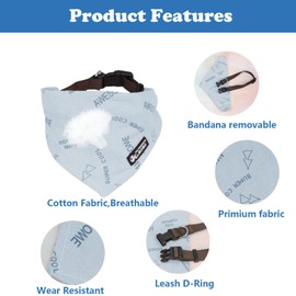 Anlitent Dog Collar Bandana with Buckle, Pet Scarf for Boy and Girl, Premium Durable Fabric, Holiday Halloween Thanksgiving Bandana for Cats Small Dogs