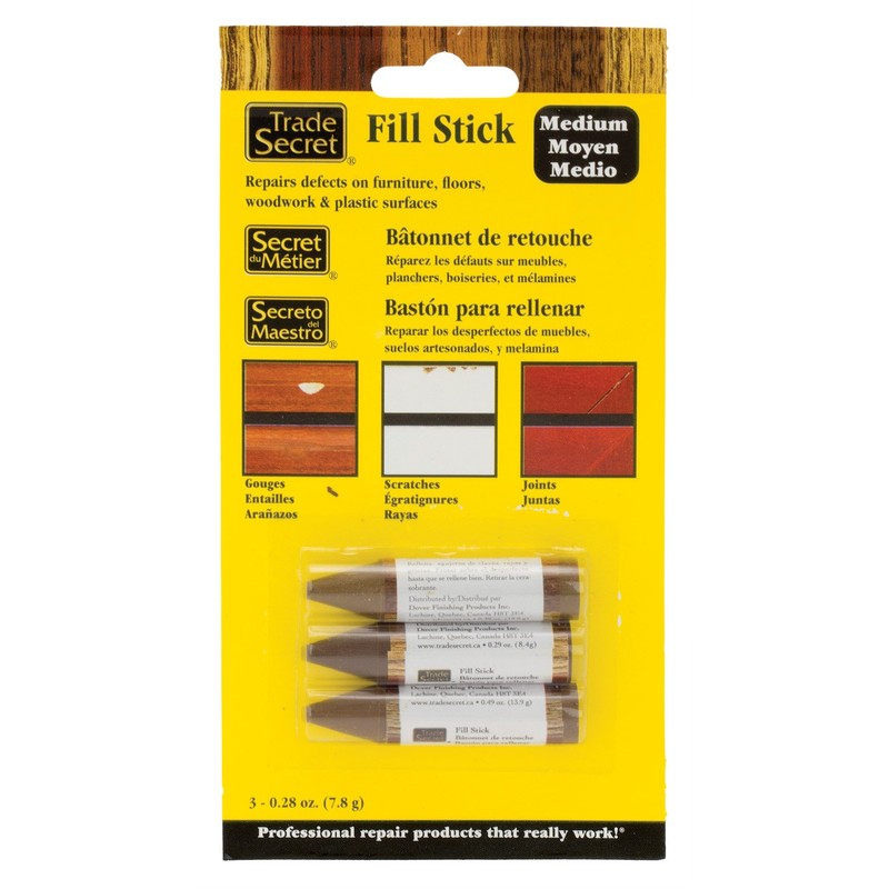 Wood Scratch Repair Fill Stick for Medium Toned Surfaces (Set