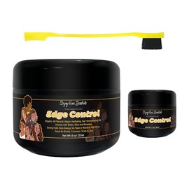 Gel Fijador De Bordes - Orgánico, Totalmente Natural, Vegano, Hidratante Y Fortalecedor Para El Cabello, 237 Ml. Enriquecido Con Biotina, Menta Y Rome