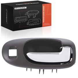 A-Premium Front Right Passenger Side Interior Door Handle Compatible with Chrysler Sebring 2001-2006 & Dodge Stratus 2001-2006, Sedan, Taupe & Chrome, Replace# US261L5AA