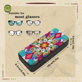 Leatrice Mandala Diamond Art Kits for Adults Small Diamond Painting Kit Gem Art Paint by Diamonds Dot Eyeglass Case Hard Shell 5d Diamond art DIY for Beginner Women