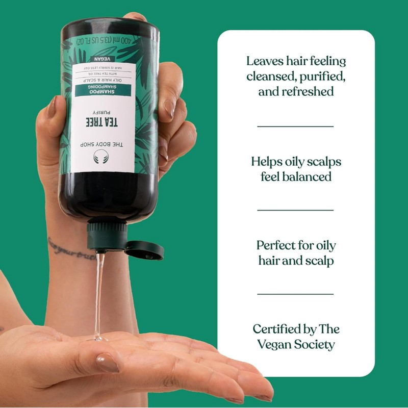 The Body Shop Tea Tree Purify Shampoo (1x 250ml), Clarifying