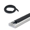 Vandrabase Inner Track Coverage L-Track Dust Protector, 2m/6.56ft Rubber Cover,