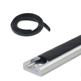 Vandrabase Inner Track Coverage L-Track Dust Protector, 2m/6.56ft Rubber Cover, Durable & Flexible, Protects Track from Dust & Scratches, Easy Press-Fit Install, Fits Most L-Track Rails – 1 Pack