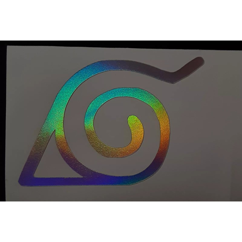 Naruto Leaf Village Symbol Holo Sticker Vinyl Decal Windows/Laptop Waterproof!