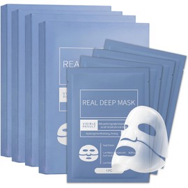 20PCS Mascarillas Faciales Bio-Colágeno,Mascarilla de Biocolágeno,Mascarilla de Hidrogel, Hidratación Duradera, Reduce los Poros, Ilumina el Tono de a Piel (4 Cajas)
