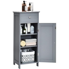 Furniga Bathroom Storage Cabinet, Large, Grey