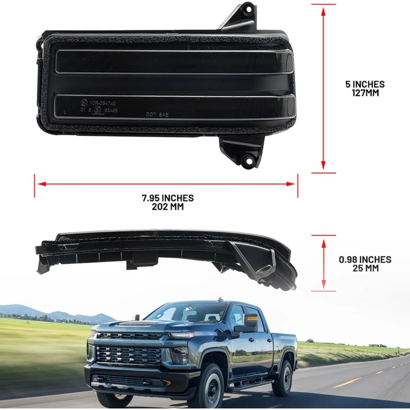 LUC For 2020-2024 Chevy GMC 2500 3500 Smoke Switchback Dynamic