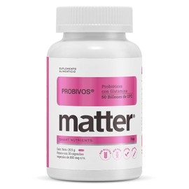 Matter Probivos Fem, Probióticos para Mujeres con L-Glutamina, 50 Billones de UFC, Apoyo Íntimo, Soporte a Microbiota, Apoyo Digestivo e Inmunológico, Frasco 30 Cápsulas Vegetales